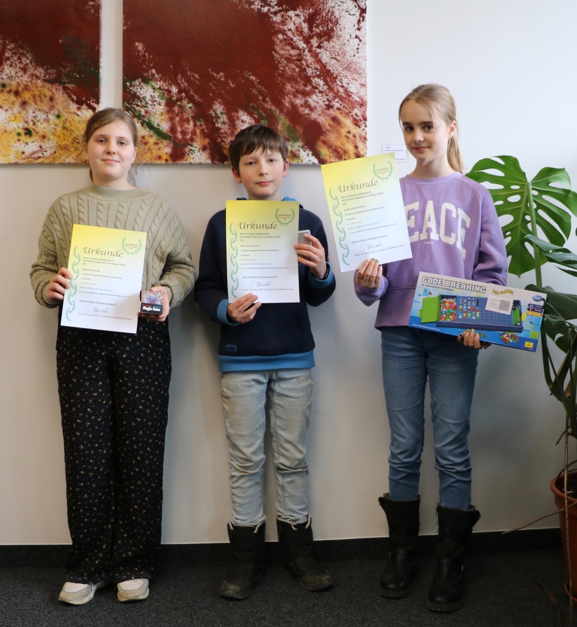Fünftklässler beim Heureka!-Wettbewerb „Mensch und Natur“