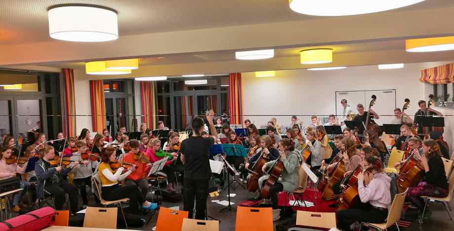 Das Woeste-Orchester bei einer Tutti-Probe