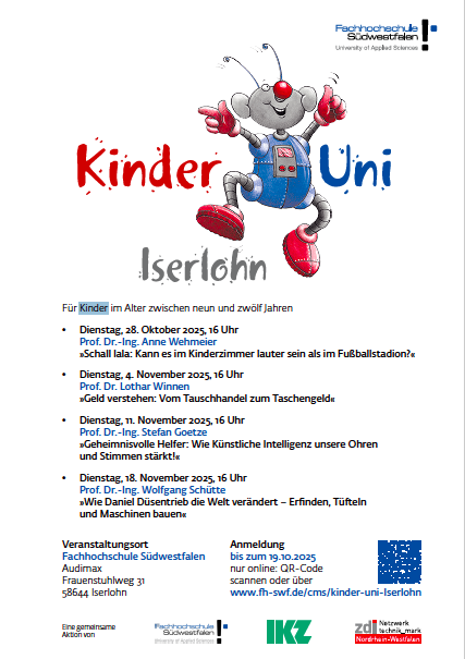 Elternbrief: Kinder-Uni, Elternvortrag und Pädagogischer Tag