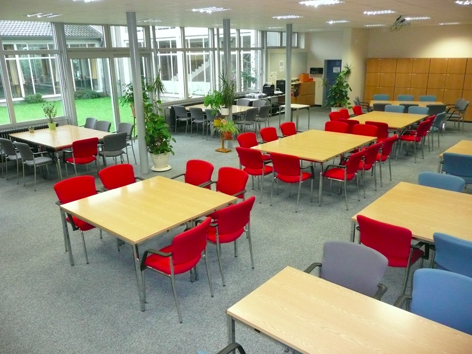 Das umgebaute, vergrößerte Lehrerzimmer